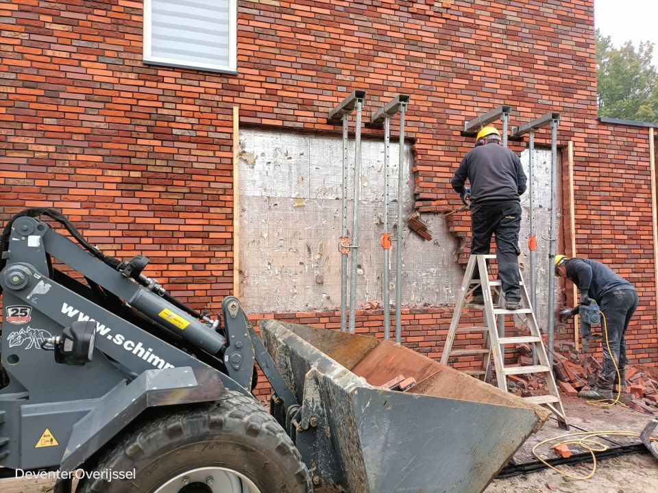 Uitsparing incl. graafwerk woning aanbouw